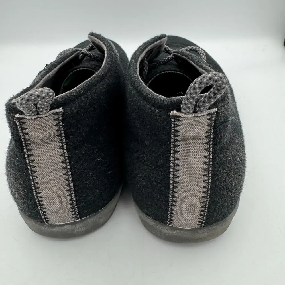 Sanuk Walla Chukka Men's 12 Black Felt Textile Lace Up Sidewalk Surfer Shoes